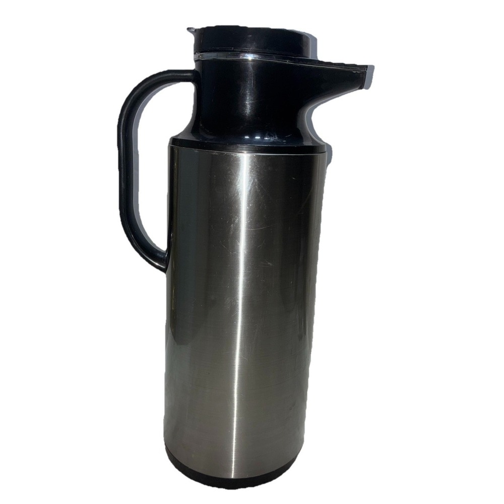 Vintage Insulated Thermal Chrome‎ Stainless Steel Coffee Carafe Japan 32 oz